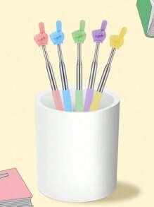 1/3/5 pièces Pointeur en acier inoxydable portable de couleur aléatoire, aide à l'enseignement