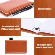 1 Set PU-Einband A7 Taschennotizbuch mit Stifthalter, tragbares Memo-Pad, multifunktionales Geschäftsnotizbuch, nachfüllbare Schulbedarf, Schulanfang