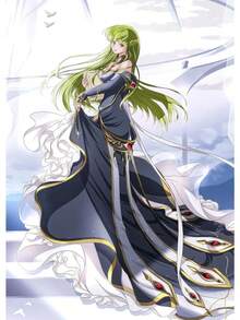 日本流行斗士动漫 Code Geass 经典人物海报帆布画和印刷墙壁艺术画可用于房间家居装饰（可选画框） - 彩色 - 查看 34