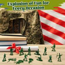 100/300 Pcs Army Men Toy Soldiers Set Green Army Men 1-1.5 Inches Plastic Mini People Figurines Soldiers Assorted Poses Action Figures Play Set Gift Model Trains Miniature Scenes