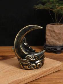 1pc, Moon Backflow Incense Holder,Waterfall Incense Burner,Resin Hand-Made Incense Fountain Burner With Backflow Incense Cones, Aromatherapy Home Decoration Yoga, Aromatherapy Home Decoration Gifts Birthday Graduation E-I-D - Black - View 9