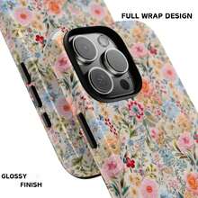 Embroidered Look, Pastel Color Wildflower Phone Cover, Floral Protective Phone Case, Cute Flower Design Compatible With IPhone 16 15 14 13 12 11 Pro Max - Multicolor - View 2