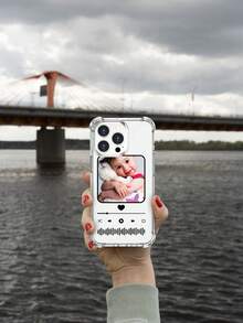 1 pieza Álbum de fotos personalizado para reproductor de música, dibujo de foto personalizado, estuche de teléfono con imagen de ídolo compatible con iPhone 16 e iPhone 14 - Multicolor - Ver 3