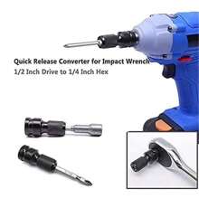 Electric Wrench Converter Head Hexagonal 1/2 To 1/4 Converter Wrench Impact Socket Adapter Electric Accessories