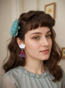 1 Pair Volcano Eruption Resin Earrings, Suitable For Women For Party & Everyday Wear