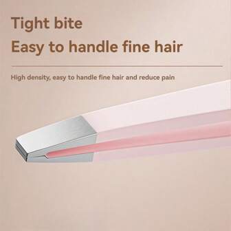 NEFOUME 4pcs Tweezers Set 4-Piece, Professional Stainless Steel Tweezers, Precision Tweezers For Eyebrows, Facial Hair, Ingrown Hair, Splinter, Blackhead And Tick Remover (PINK)