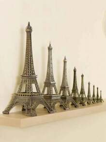 1pc Vintage Bronze Paris Eiffel Tower Model, High-Quality Zinc Alloy Material, Metal Crafts Home/Office Decor, Gift