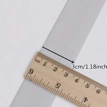 لفة (2-5) ياردة بالحزمة بحزام مرن منسوج بعرض 1.5/2/2.5/3/4/5 سم باللونين الأبيض والأسود، حزام مطاطي لخياطة الملابس والتفصيل وخياطة الألسنة والأشرطة