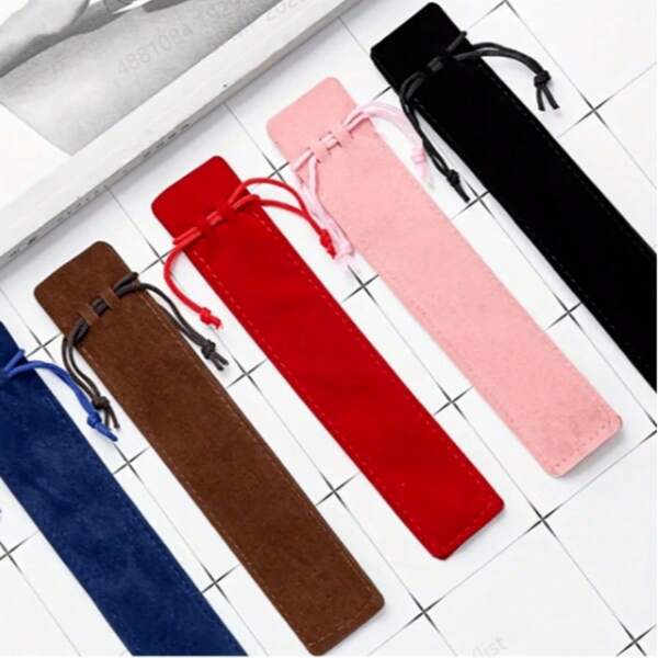 10 piezas Bolsas de tela gruesa reutilizables con cordón, de colores variados, estuches de lápices como regalo para guardar bolígrafos y lápices, útiles escolares, estuche escolar, mochila escolar