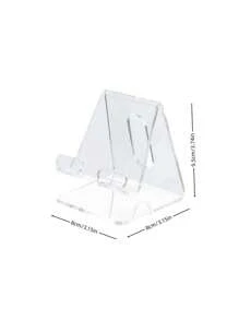 Transparent Simple Acrylic Phone Holder, Multifunctional Desktop Mobile Phone Holder With Protective Packaging, Creative Decoration & Charging, Anti-Slip Design, Suitable For Various Scenes,Suitable For Kitchens, Bedrooms, Living Rooms,Suitable For All Types Of Mobile Phones, Office And Study Essentials, Travel Essentials, Summer Beach Essentials, Student Back-To-School Supplies, Free Your Hands, Holiday Gifts, Party Gifts