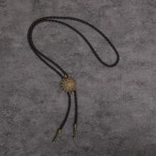 1 pieza Collar tipo Bolo estilo vaquero del oeste, accesorio de moda con colgante de flecha larga