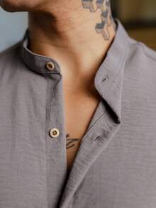 Men Shirts - Grey - View 3