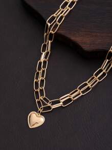 1pc Minimalist Gold Pendant Necklace, Multiple Styles Available