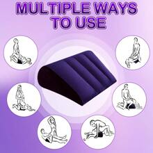 1 pieza Mueble de cama para amantes, Almohada inflable para juegos sexuales (con bomba), Juguetes sexuales, Productos SM para sexo, Juegos sexuales, Herramientas sexuales multifuncionales, Rampa triangular para cama como herramienta para el orgasmo