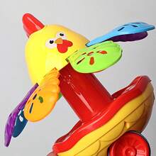 卡通动物推车玩具，多种颜色随机发货，带铃声的移动玩具吸引注意力，是送给男孩和女孩的理想礼物 - 彩色 - 查看 7