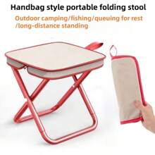 Portable Folding Camping Stool, Lightweight & Travel-Friendly Chair For Camping, Fishing, Commuting, Queuing Outdoor Activities