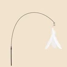 1Pc Cat Teasers Stick Interactive Toys, Pet Feather Bell Refill Replacement Catcher Product For Cat Exercise Self-Entertainment,With Suction Cup,Handheld Teaser Stick