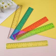 Righello in plastica trasparente, righello stazionario creativo, strumento di misurazione per studenti, righello colorato, forniture scolastiche, ritorno a scuola