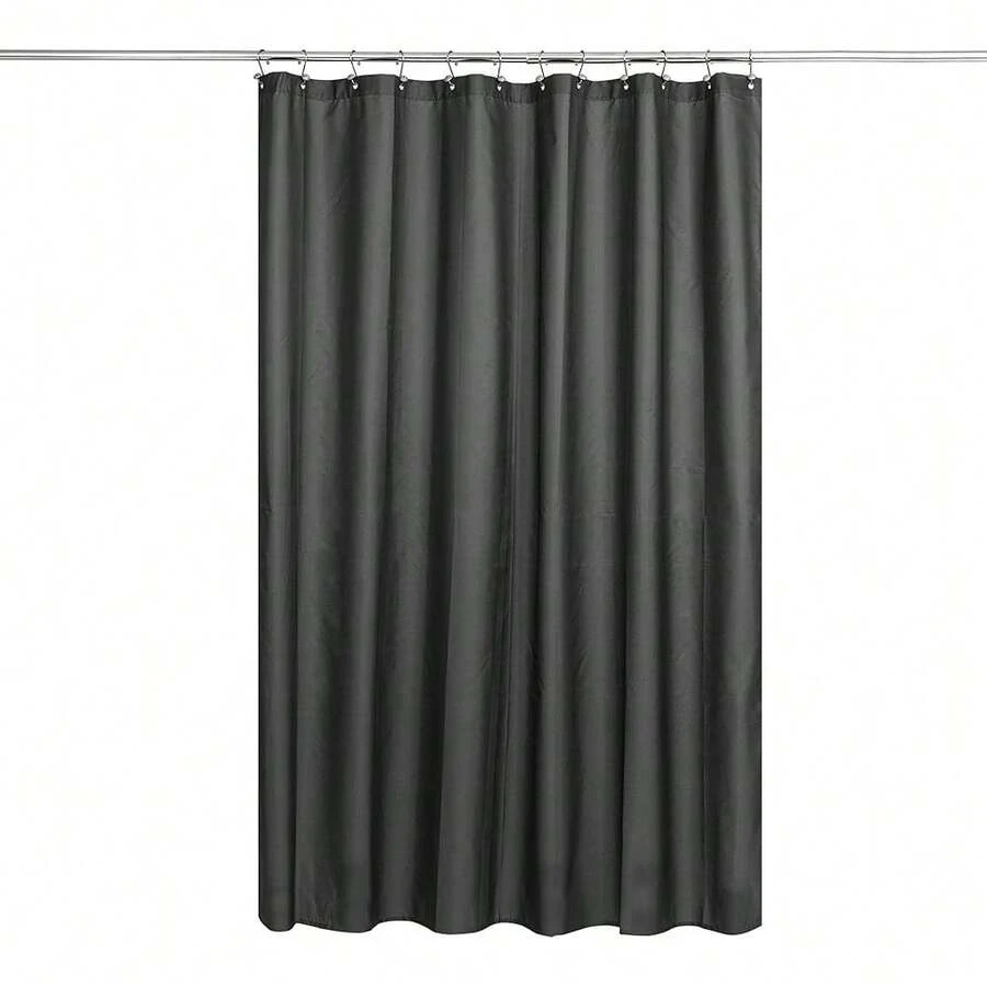 New N&Y HOME Fabric Shower Curtain Or Liner With Magnets Dark Charcoal Grey - Hotel Quality, Machine Washable, Water Repellent - Graphite Gray, 72x72 - 石墨灰 72 英吋寬 x 72 英吋長(1 包) - 查看 1