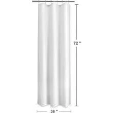 New Titanker Small Stall Shower Curtain Liner Washable, 36 X 72 Inches, White Fabric Stall Shower Liner With 2 Magnets, Waterproof RV Shower Liner Soft Lightweight Polyester, White - 白色 36 英吋寬 x 72 英吋長(1 包) - 查看 6