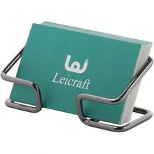 Soporte para tarjetas de visita para computadora, bonitos organizadores de tarjetas de metal y accesorios de computadora de oficina para hombres y mujeres (dorado) Adecuado para aprender, trabajar y enseñar en el aula. - Oro rosa vertical - Ver 15