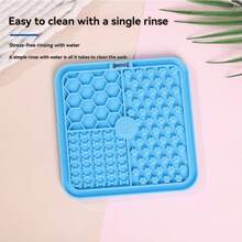 Tapis à lécher pour animaux de compagnie chat/chien avec ventouse super puissante, anti-dérapant, lavable, en silicone anti-déformation et anti-morsure