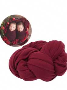 柔软婴儿襁褓新生儿摄影道具，多色弹力襁褓毯，男女宝宝通用 - 彩色 - 查看 17