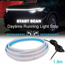 Car Hood Led Strip,5FT Led Strip Lights For Car Hood,Car LED Lights Flexible LED Hood Light Strip Engine Hood Guide Decorative Light Bar, Waterproof Hood Beam Light Strip - star scan-white - 查看 8