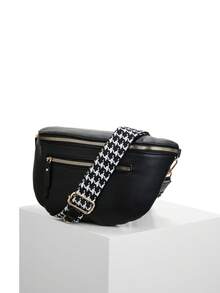 DareSee Fashion Chest Bag With Wide Strap, Large Capacity Shoulder & Crossbody Bag, Minimalist Dumpling Bag For Commuting, Western Purse For Women, Bohemia Style Bag For Women Music Fest Y2KFest Back To School Autumn Winter Gifts - Black - View 11