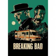 1 件/3 件墙面艺术海报可选框架流行绝命毒师电视剧高清海报和印刷品人物帆布画墙面艺术画复古客厅家居装饰壁画 - 彩色 - 查看 25