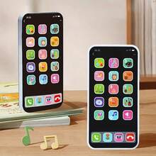 1 件儿童逼真 Apple 音乐手机，多模式触摸屏婴儿益智玩具，男孩和女孩生日礼物 - 彩色 - 查看 8