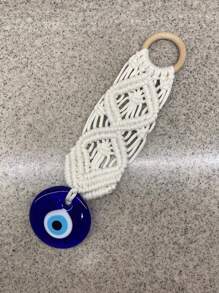 1 pièce Décoration d'œil mauvais bleu, ornement mural de style simple, peut être utilisé comme pendentif ou charm de voiture