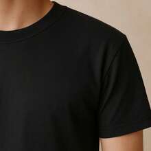 CAMISETA FEMININA MULHER ALGODÃO PREMIUM CONFORT - Preto - Visão 6