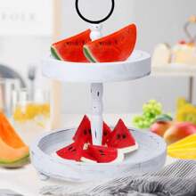 Fake Watermelon - 2 Sizes Of Artificial Simulation Watermelon Slice, Realistic Lifelike Faux Watermelon Slices Combination For Tiered Tray Kitchen Birthday Wedding Party Decoration