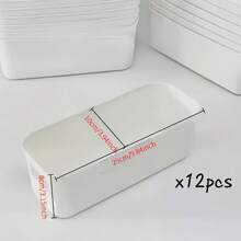 12/6pcs Set Of Stackable Plastic Storage Boxes With Handles - A Universal Organizing Tool For Office, Home And Wardrobe. Strong And Durable, Suitable For Stationery, Beauty Products, Socks, Underwear And Other Items. Adopt A Space-Saving Drawer Design, In The Form Of Baskets, Boxes, Containers, Etc., To Help Home Efficient Storage