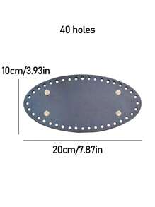 Pu Material Bag Base For Diy Hardware Leather Accessories, Oval Shaped Crossbody Bag Woven Bottom With Perforated Design, Multi-Purpose Stylish And Durable Padding For Comfort, Suitable, Daily Use, And Commuting, Compact And Portable For Travel, Perfect Gift For Fashion Lovers.