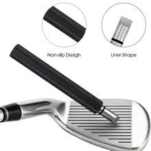 Herramienta afiladora de ranuras de palos de golf, cepillo de golf y limpiador de ranuras con mosquetón retráctil de cremallera de aluminio, afilador de ranuras de golf para cuñas e hierros, ranuras en U y V, accesorios de golf para hombres