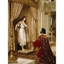 1 件 Edmund Blair Leighton 创作的《Accolade》中世纪骑士油画艺术印刷品客厅墙壁装饰复古海报（可选画框） - 彩色 - 查看 43