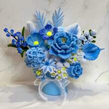 Set de 150/300 Limpiapipas para manualidades DIY, 3 colores, serie azul, limpiapipas azules de chenilla, limpiapipas azules a granel - Limpiapipas esponjosos para artes y manualidades, ideales para hacer flores, animales y decoraciones, set de limpiapipas para decoraciones de manualidades DIY - Multicolor - Ver 7