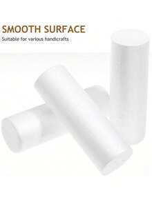 4个白色实心泡沫圆柱体，手工几何形状，手工DIY花艺摆件，婚礼装饰，手绘DIY圆柱工艺材料，情人节