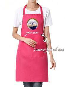 1件定制防水围裙，可个性化定制文字和照片，趣味厨房烹饪围裙，可定制Logo和文字，是情人节、父亲节、母亲节、生日、周年纪念日的理想礼物——送给女性、厨师、妈妈、爸爸、丈夫、女朋友、男朋友的独特礼物，也适合婚礼（男女皆宜），另附洗衣手套。 - 彩色 - 查看 7