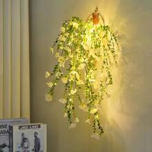 1 件百合花吊灯 LED 灯，藤蔓花枝适用于墙壁、壁炉、室内装饰、婚礼氛围、花卉装饰灯 - 暖白色 - 查看 14