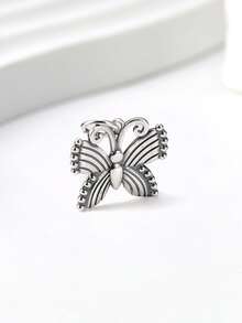 1 pieza de Charm de mariposa de plata de ley 925 único y sencillo para mujeres, joya fina hecha a mano, regalo