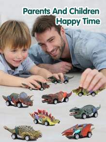 Dinosaur Toys,Boys And Girls Dinosaur Car Toys. Pull Back Car.Jurassic Tyrannosaurus,Stegosaurus,Pterosaur,Ankylosaur,Velociraptor,Triceratops, Dinosaur Games.Simulation Model Toys,  Animal Toys Suitable For Indoor And Outdoor,It Is The Best Gift For Children At Christmas, Halloween, Birthdays And Other Holidays,Back To School