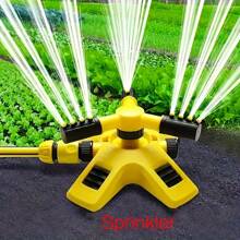 6 pezzi Estintore automatico per prati, 360° rotante, 3 braccia rotanti regolabili, irrigazione multifunzione 360° per giardino e prato, testina di irrigazione rotante automatica per frutteto e vivaio, attrezzatura per irrigazione vivaio, Ugello flessibile per sistema di irrigazione agricola e sistema di fertilizzazione a spruzzo