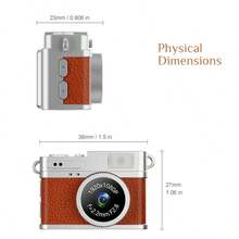 Cámara mini vintage HD 1080P Pro - Pantalla IPS de 0.96", Conexión OTG, Filtros de arte, Incluye tarjeta de memoria de 32GB, Diseño compacto y portátil, Excelente para vlogging y fotografía, Regalo de Navidad, Halloween, Acción de Gracias, Cumpleaños