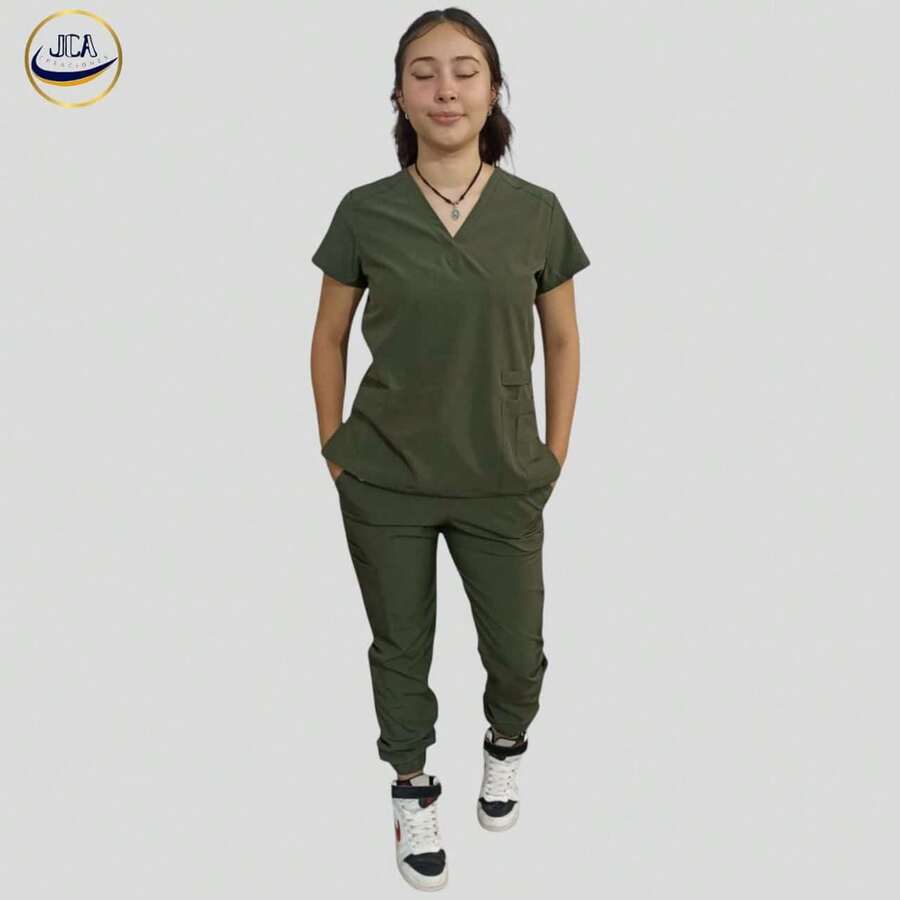 Scrub Sets - Army Green - View 1