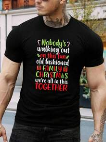Camisas navideñas a juego para familias divertidas - Camisetas navideñas clásicas para hombres y mujeres - Conjuntos festivos para fiestas navideñas - Regalo navideño perfecto - Negro - Ver 1