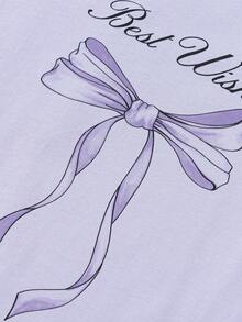 Balabala 儿童短袖T恤女童2025新款夏季中大童女孩速干甜美纯棉上衣 - 粉紅紫 - 查看 4