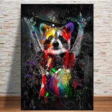 1pc Wall Arts Posters Optional Frame Animals Abstract Colorful Lion Animal Canvas Painting Graffiti Wall Art Picture Artwork Modern Posters And Prints Home Decor